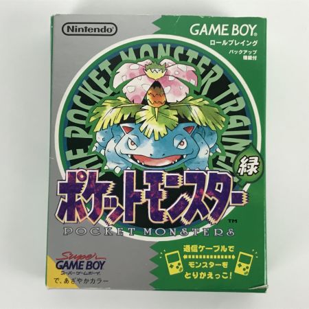  Nintendo(任天堂) ポケットモンスター 緑 ゲームボーイソフト グリーン 初代ポケモン 箱・取説・マップ付き 動作品
