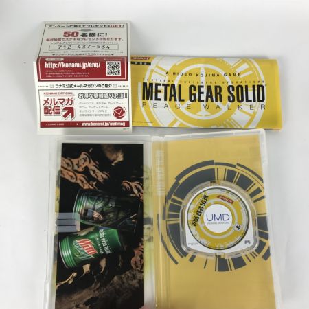  konami PSP-3000 XZC メタルギアソリッド ピースウォーカー プレミアムパッケージ 本体＋ソフト ジャンク品