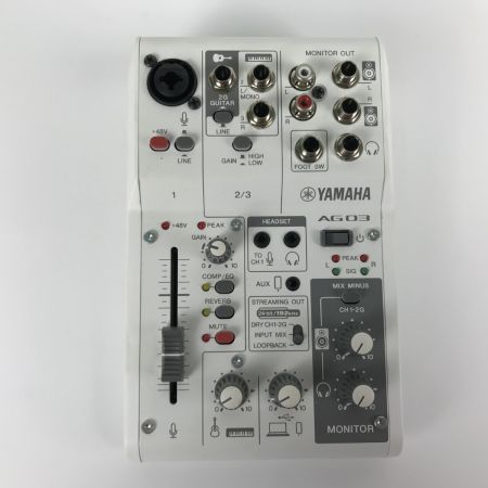  YAMAHA ヤマハ ライブストリーミングミキサー オーディオインターフェイス AG03 ホワイト