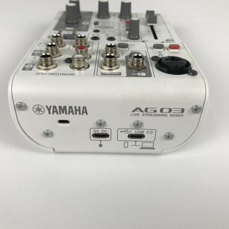  YAMAHA ヤマハ ライブストリーミングミキサー オーディオインターフェイス AG03 ホワイト