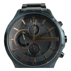 ■■ ARMANI アルマーニ アルマーニ・エクスチェンジ 腕時計 ステンレススチール クォーツ AX2430 ネイビー Sランク