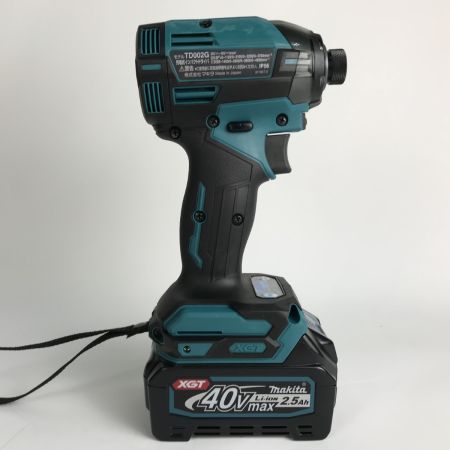  MAKITA マキタ 電動インパクトドライバー 40V 本体/充電器/バッテリー２個/ケース付  TD002GRDX ブルー 未使用品