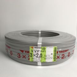 ■■ YAZAKI 電材 VVFケーブル 3芯×2.0mm×長さ100m 2025/08製造  グレー Nランク