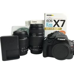 ■■ CANON キャノン デジタル一眼レフカメラ ダブルズームキット EOS Kiss X7 EFS18-55mm/EFS55-250mm Bランク