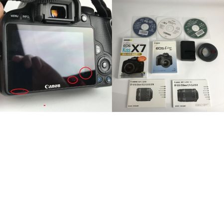  CANON キャノン デジタル一眼レフカメラ ダブルズームキット EOS Kiss X7 EFS18-55mm/EFS55-250mm