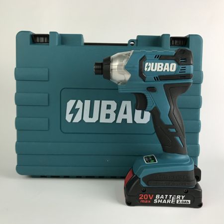  OUBAO(オーバオ) コードレスインパクトドライバー 充電器・充電池2個・ケース付 OB802Z-2AH ブルー系