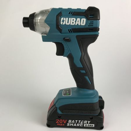  OUBAO(オーバオ) コードレスインパクトドライバー 充電器・充電池2個・ケース付 OB802Z-2AH ブルー系