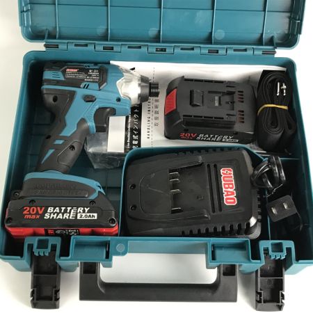  OUBAO(オーバオ) コードレスインパクトドライバー 充電器・充電池2個・ケース付 OB802Z-2AH ブルー系