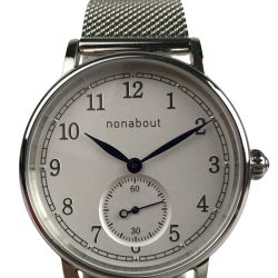 ■■ NONABOUT(ノンアバウト) 腕時計 クォーツ ステンレススチール NA102-WH1A シルバー Aランク
