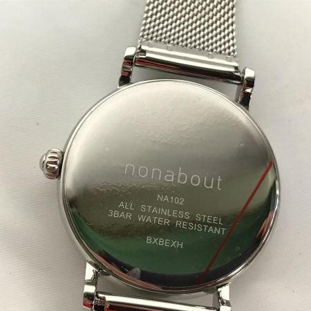  NONABOUT(ノンアバウト) 腕時計 クォーツ ステンレススチール NA102-WH1A シルバー