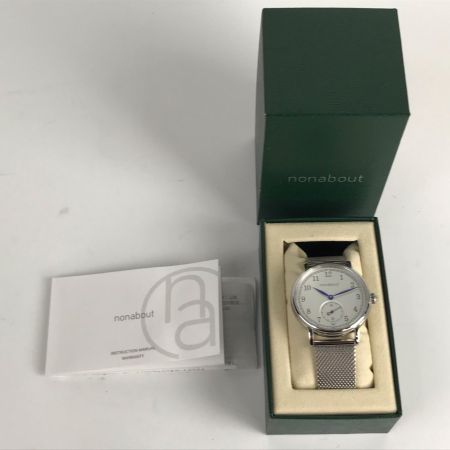  NONABOUT(ノンアバウト) 腕時計 クォーツ ステンレススチール NA102-WH1A シルバー