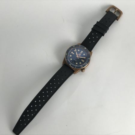  ZELOS [限定] Mako CUSN8 腕時計 ダイバーズウォッチ ラバー ネイビー x ブロンズ x ブラック