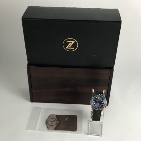  ZELOS [限定] Mako CUSN8 腕時計 ダイバーズウォッチ ラバー ネイビー x ブロンズ x ブラック