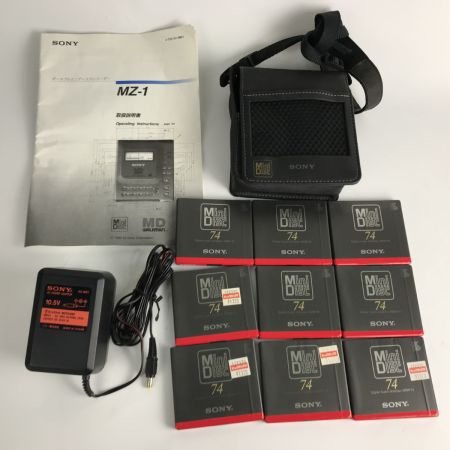  SONY ソニー ポータブルミニレコーダー MZ-1 MD計9個/充電器/説明書/ケース付