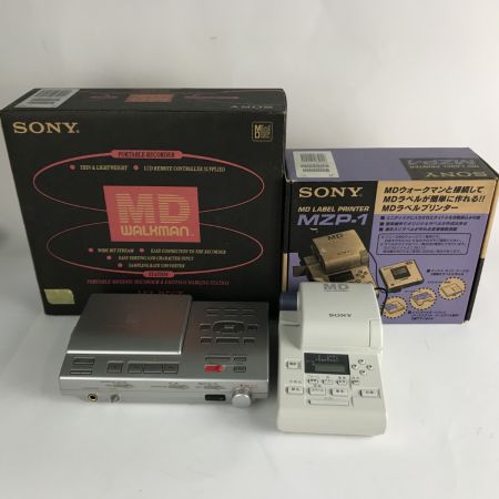  SONY ソニー ポータブルMDレコーダー MZ-R5ST ・MZP-1 MDラベルプリンター付 ジャンク品