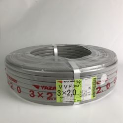 ■■ YAZAKI 電材 VVFケーブル 3芯×2.0mm×長さ100m 2024年10月製造 Nランク