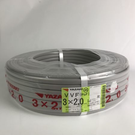  YAZAKI 電材 VVFケーブル 3芯×2.0mm×長さ100m 2024年10月製造