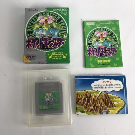   ポケットモンスター緑 グリーン 箱・説明書・マップ付き ゲームボーイソフト