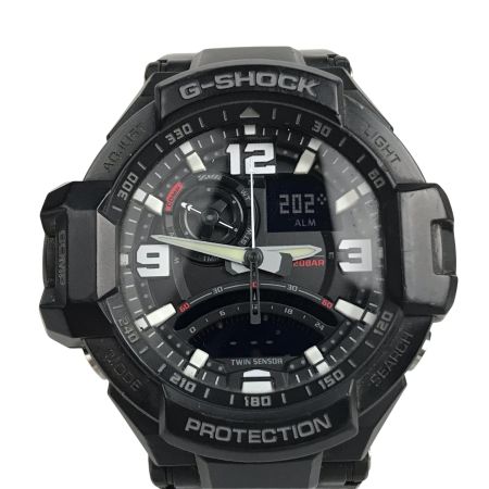  CASIO カシオ G-SHOCK Gショック 腕時計 デジアナウォッチ ステンレススチール GA-1000FC ブラック