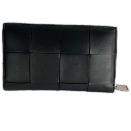  BOTTEGA VENETA ボッテガヴェネタ 長財布 カセットジップアラウンドウォレット ラウンドファスナー財布 ブラック