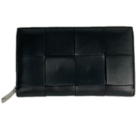  BOTTEGA VENETA ボッテガヴェネタ 長財布 カセットジップアラウンドウォレット ラウンドファスナー財布 ブラック