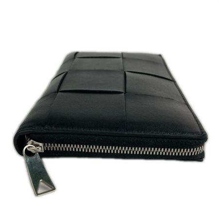  BOTTEGA VENETA ボッテガヴェネタ 長財布 カセットジップアラウンドウォレット ラウンドファスナー財布 ブラック