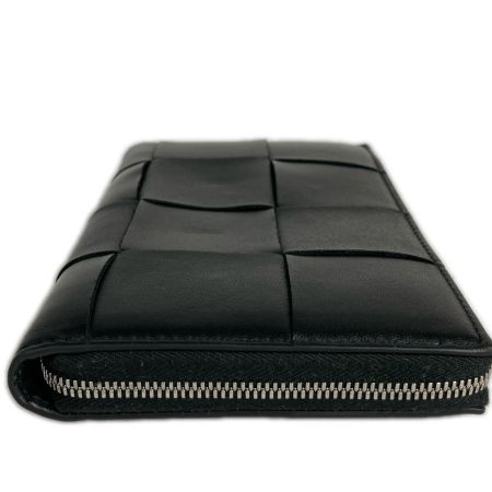  BOTTEGA VENETA ボッテガヴェネタ 長財布 カセットジップアラウンドウォレット ラウンドファスナー財布 ブラック