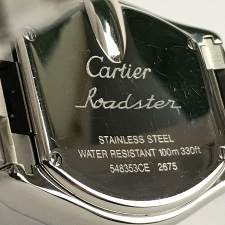  Cartier カルティエ 腕時計 ロードスター SM W62017V3 2675 ピンク x シルバー ベルト2本・コマ付属