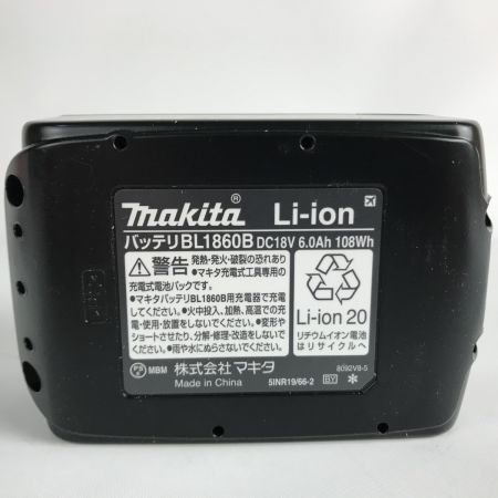  MAKITA マキタ リチウムイオンバッテリー 18v 6.0Ah BL1860B 未使用品