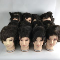   標準仕様適合モデルウィッグ まとめ12個 美容師実技試験用 株式会社三矢 カットウィッグ② Dランク