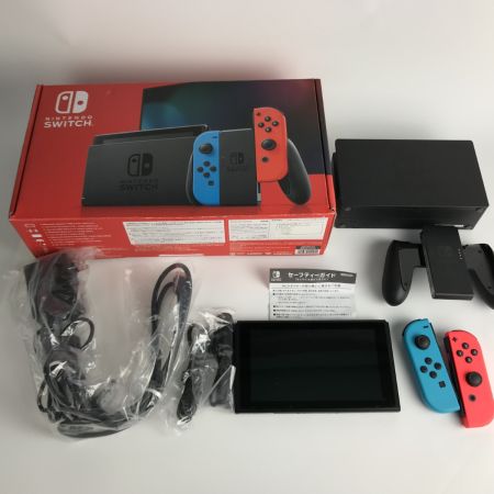  Nintendo Switch 任天堂 ニンテンドウスイッチ 本体セット HAC-001 ネオンブルー x レッド 箱有