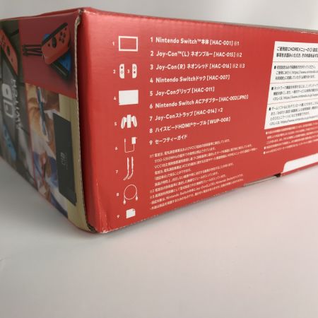  Nintendo Switch 任天堂 ニンテンドウスイッチ 本体セット HAC-001 ネオンブルー x レッド 箱有