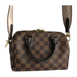 ■■ LOUIS VUITTON ルイヴィトン ショルダーバッグ ダミエ・エベヌ スピーディ・バンドリエール20 N40489 ブラウン Aランク