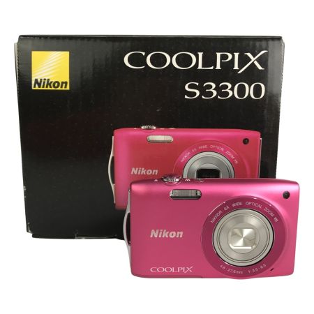  Nikon ニコン コンパクトデジタルカメラ COOLPIX S3300 S3300 ピンク 動作品 付属品完備