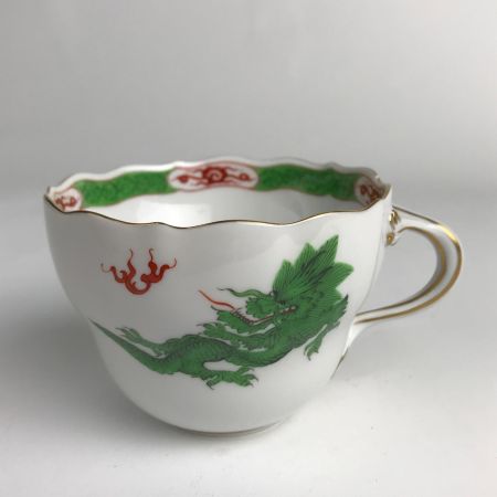  Meissen マイセン カップ&ソーサー マイセン シノワズリ緑龍 ドラゴン グリーン 333310/93