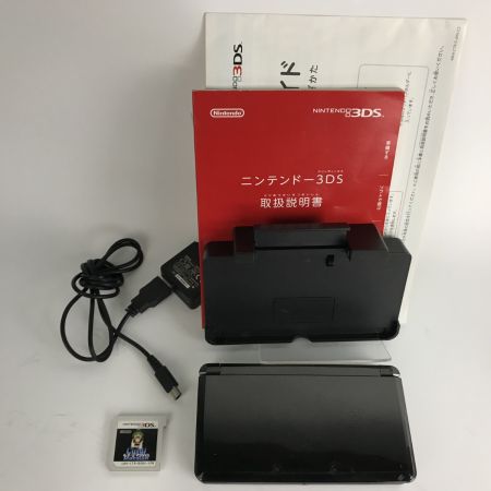   【動作品】Nintendo 3DS本体 任天堂 ニンテンドウ ルイージマンションソフトセット CTR-001 ブラック
