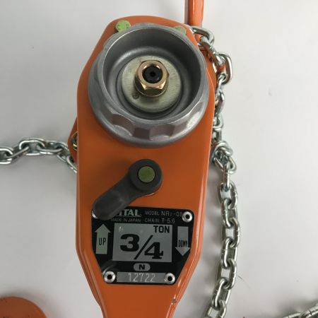 VITAL バイタル工業 ナイスレバー レバーホイスト ガッチャ 使用荷重0.8t NR2-08 オレンジ 未使用品