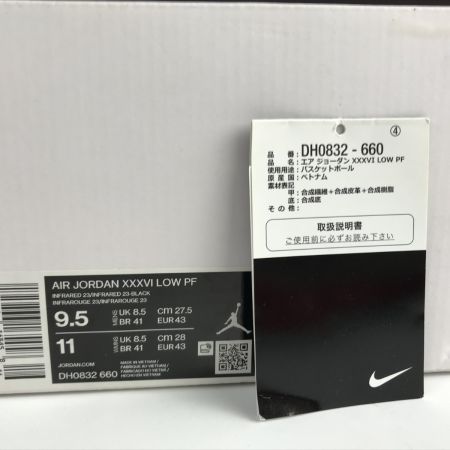  NIKE ナイキ AIR JORDAN XXXVI LOW PF 27.5 エアジョーダン DH0832-660 インフラレッド