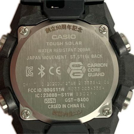  CASIO カシオ 腕時計 G-SHOCK デジアナウォッチ ソーラー GST-B400 ブラック 社名あり