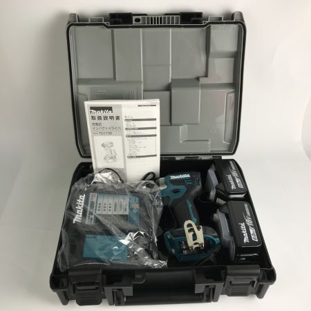  MAKITA マキタ コードレス式インパクトドライバ 18v TD173D ブルー 充電器・充電池2個・ケース付