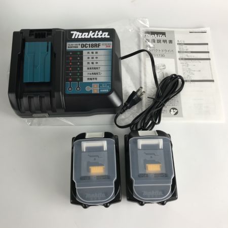  MAKITA マキタ コードレス式インパクトドライバ 18v TD173D ブルー 充電器・充電池2個・ケース付