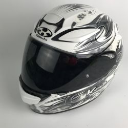 ■■ OGK Kabuto SHUMA シューマ カブト グラフィック フルフェイスヘルメット XLサイズ ホワイト x ブラック Bランク