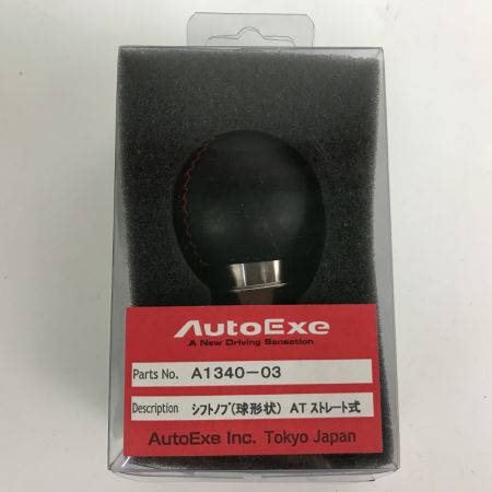  AutoExe シフトノブ(球形状) AT ストレート式 A1340-03 黒 x 赤
