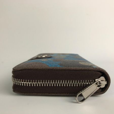  GUCCI グッチ 長財布 ジップアラウンドウォレット GGスプリームキャンバス カモフラ柄 834694 ブルー×ベージュ