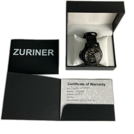  ZURINER(チューリナー) 腕時計 Depth-Charge ZV-01 ブラック