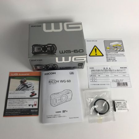  RICOH リコー コンパクトデジタルカメラ WG-60 ブラック 取説付・充電器無