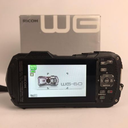  RICOH リコー コンパクトデジタルカメラ WG-60 ブラック 取説付・充電器無