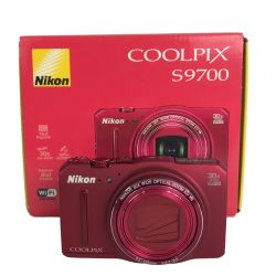 ■■ Nikon ニコン コンパクトデジタルカメラ本体 COOLPIX S9700 ヴェルヴェットレッド 取説・充電器等付属品完備 Aランク