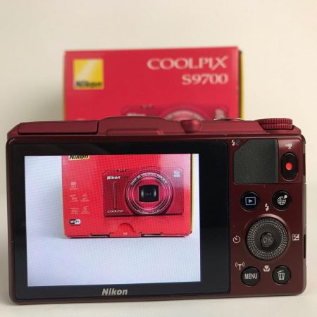  Nikon ニコン コンパクトデジタルカメラ本体 COOLPIX S9700 ヴェルヴェットレッド 取説・充電器等付属品完備