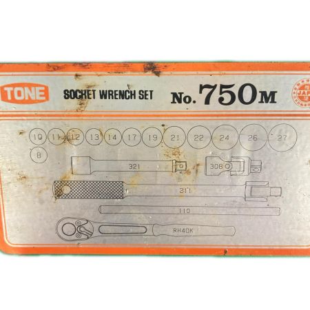  TONE トネ ソケットレンチセット 750M グリーン